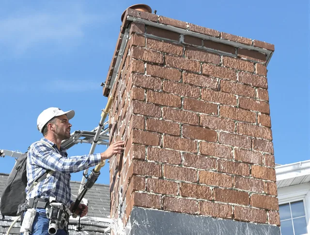 Brickwork for a chimney rebuild by Ellington Chimney Sweep in Ellington, CT