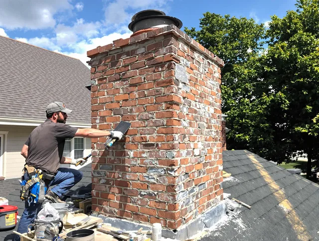 Completed chimney rebuild by Ellington Chimney Sweep in Ellington, CT