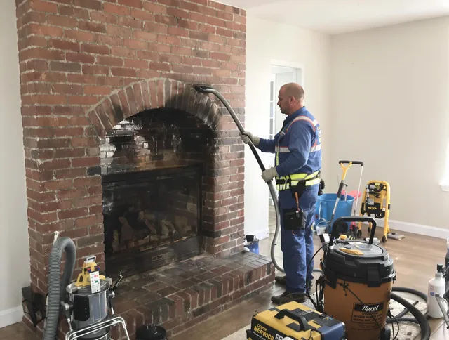 Ellington Chimney Sweep expert performing detailed chimney sweep in Ellington, CT