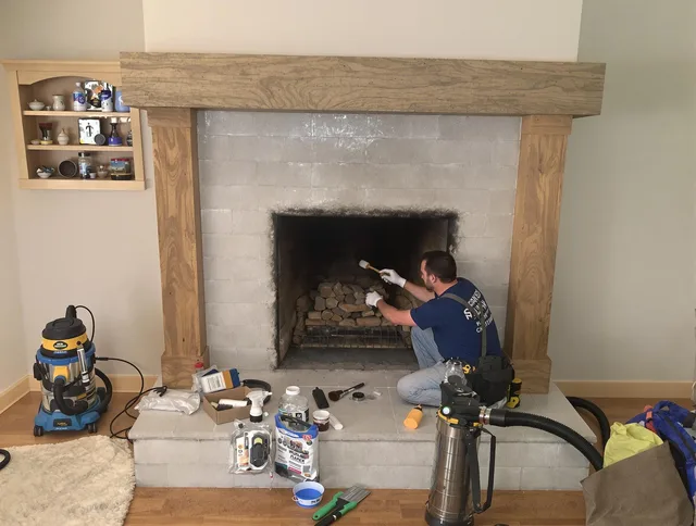 Detailed creosote removal process by Ellington Chimney Sweep in Ellington, CT
