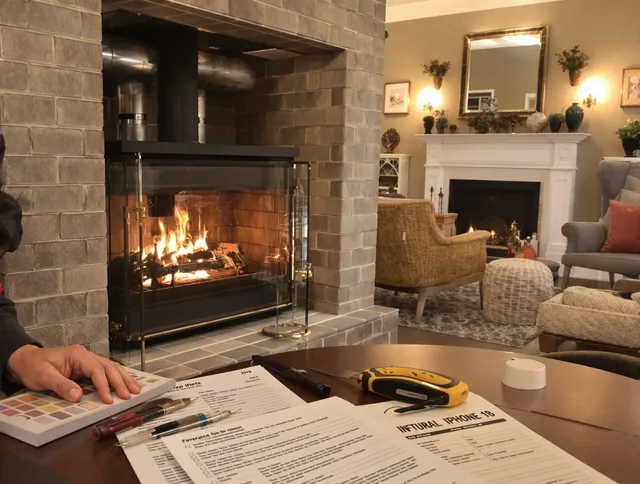 Ellington Chimney Sweep verifying fireplace safety measures in Ellington, CT